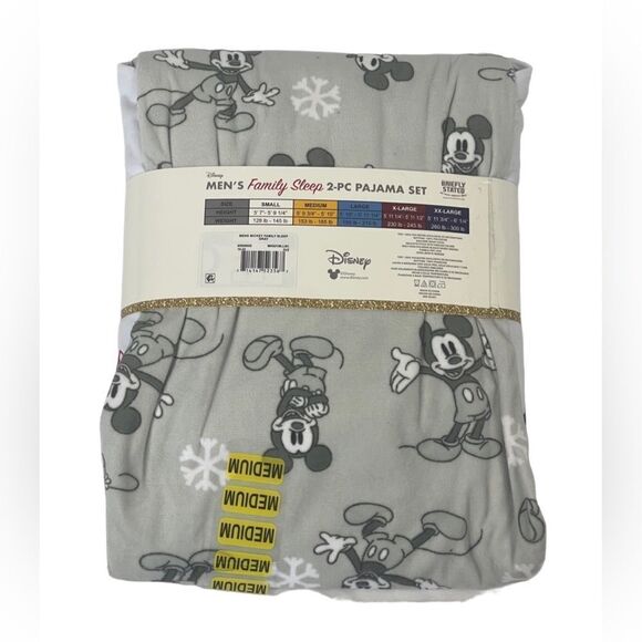 Disney Mickey Mouse Men’s Family Sleep 2 Piece Pajama Set  PJ Christmas Sz M - Picture 7 of 9